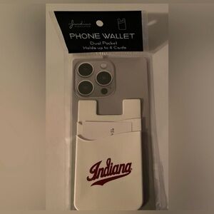 Nwt Indiana university phone wallet silver keychain and acrylic keychain